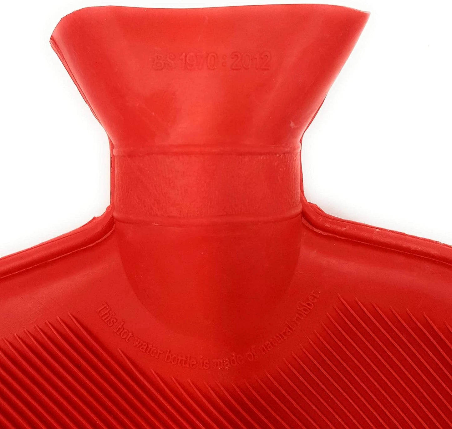 2L Hot Water Bottle Natural Rubber Leakproof Warm Bag Pain Relief Assorted color