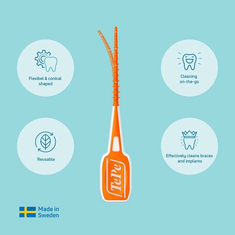 TePe Easy Pick Interdental Brush, Orange, Size: XS/S , Pack of 1 x 36