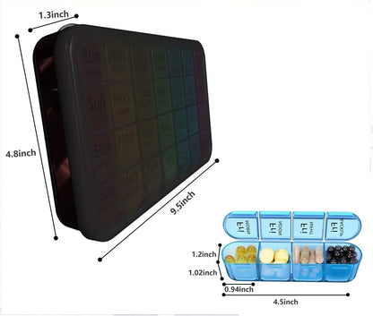 Pills box 28 Slot 7 Days Weekly Tablet Medicine Box Holder Storage Organizer
