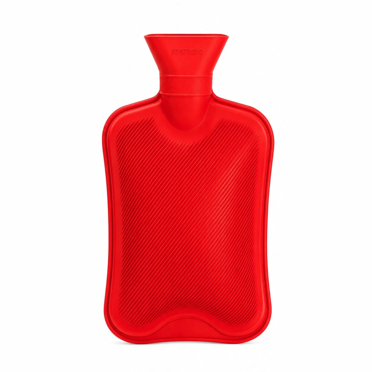 2L LARGE NATURAL RUBBER RIBBED HOT WATER BOTTLE BED WARMER WINTER WARM COLD