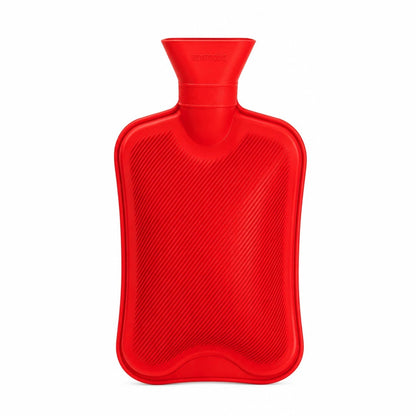 2L LARGE NATURAL RUBBER RIBBED HOT WATER BOTTLE BED WARMER WINTER WARM COLD