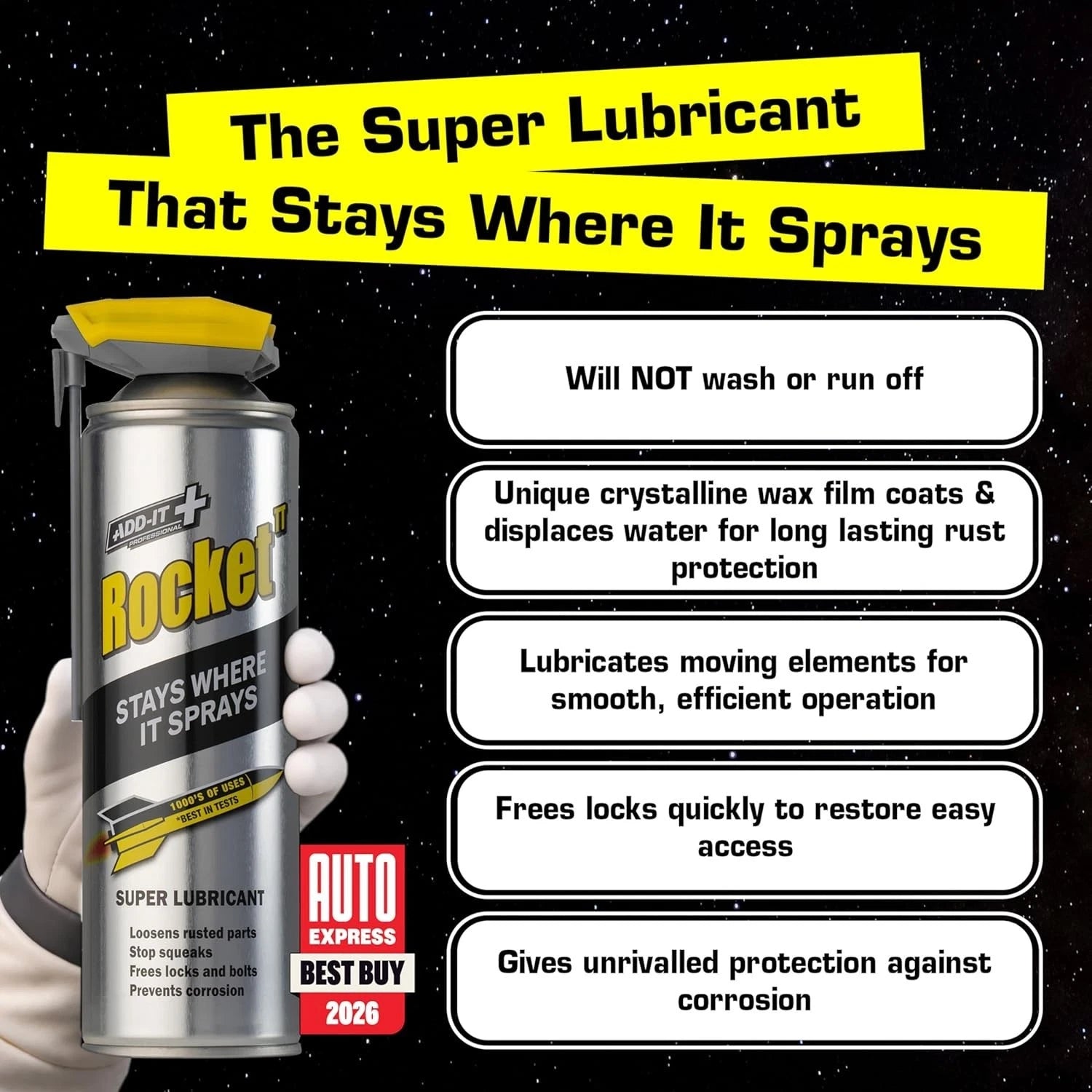 Rocket TT Super Tube Lubricant Spray 450ml | Rust Remover &amp; Anti-Corrosion