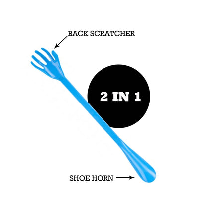 2pk 2 in 1 BACK SCRATCHER SHOE HORN Boot Aid Reusable Long Reach Handle Massager