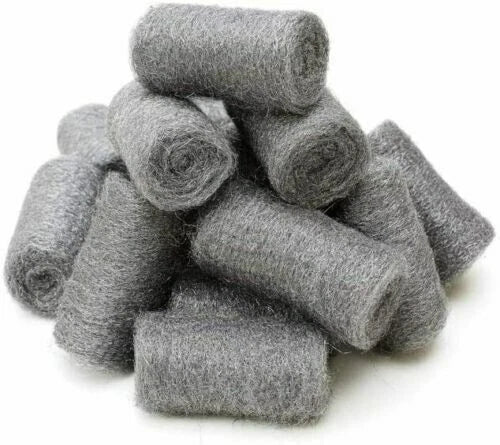 12 pack Steel Wire Mini Wool Pads Smoothing Rust Fine Sanding Grease Grade 0