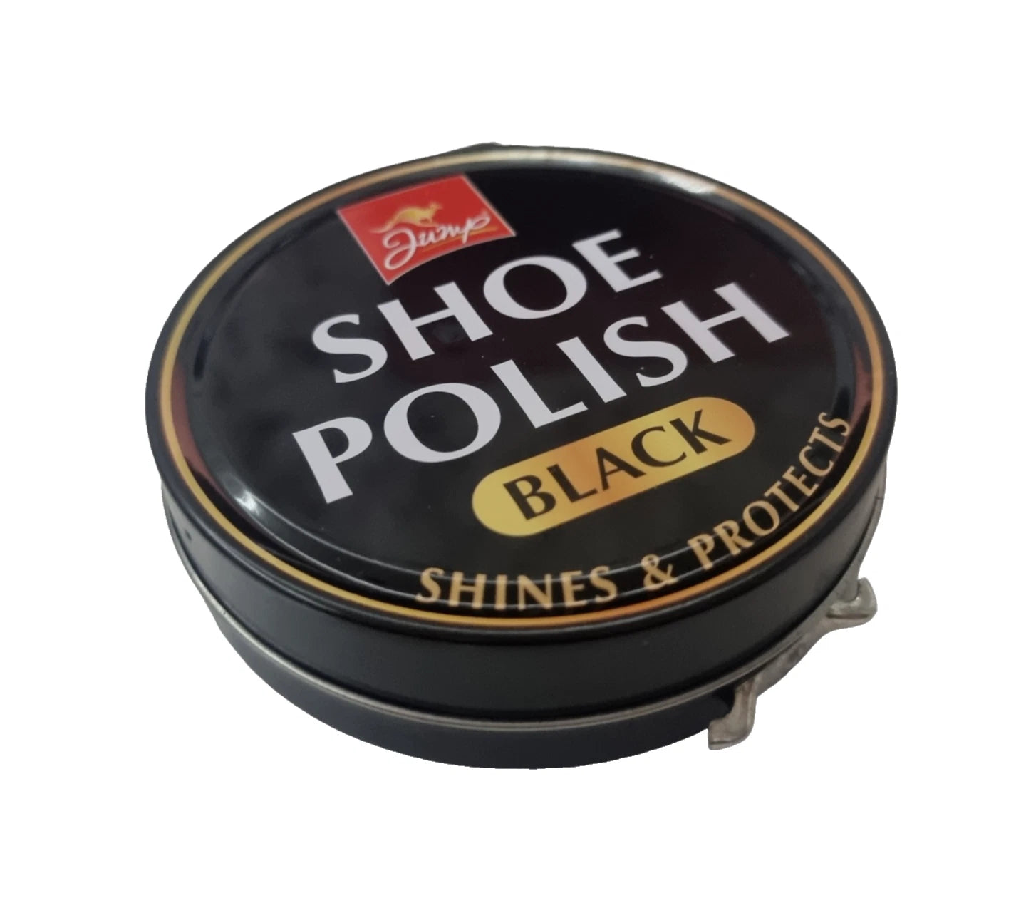 Black Shoe Polish Large 80g Boots Metal Tins Shine Protect Standard Jump Tin