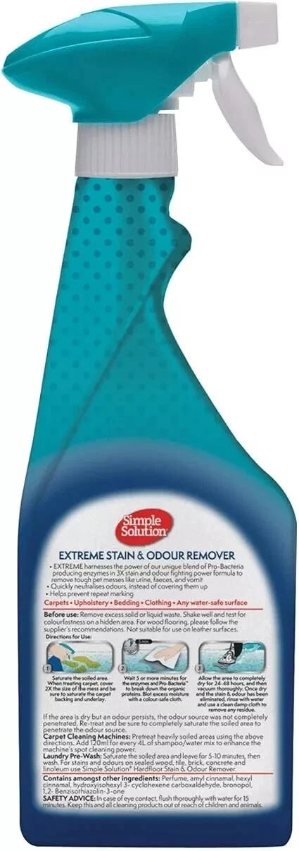 Simple Solution Extreme Dog Stain and Odour Remover Enzymatic Cleaner 3X P