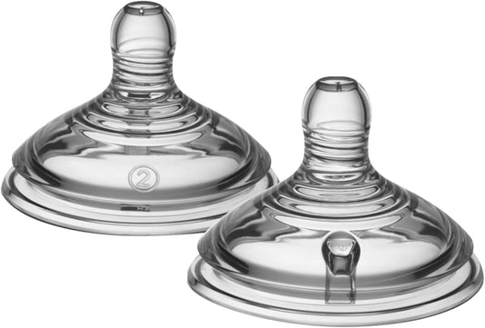 Tommee Tippee Closer to Nature 3 months Medium Flow Bottle Teats - Pack of 2 uk