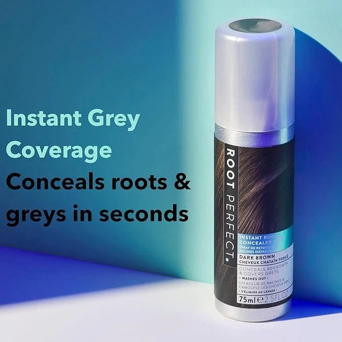 Root Perfect Dark Brown Hair Concealer Spray 75ml - Pack of 3